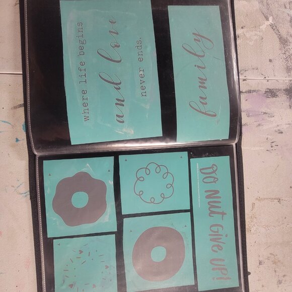 Bundle 6 ~ Reusable Silk Screen Stencils ~ 10 x 13 Binder ~Miscellaneous - Picture 8 of 16
